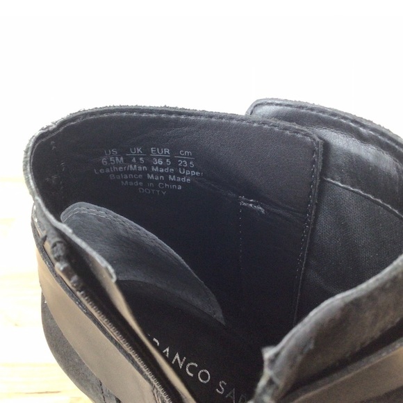 Franco Sarto booties black leather harness ankle boots southwestern western 6.5 - Picture 8 of 13